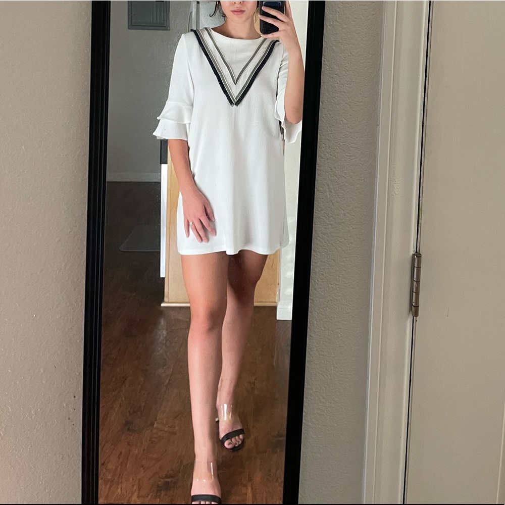 White Mayonez Mini Dress
